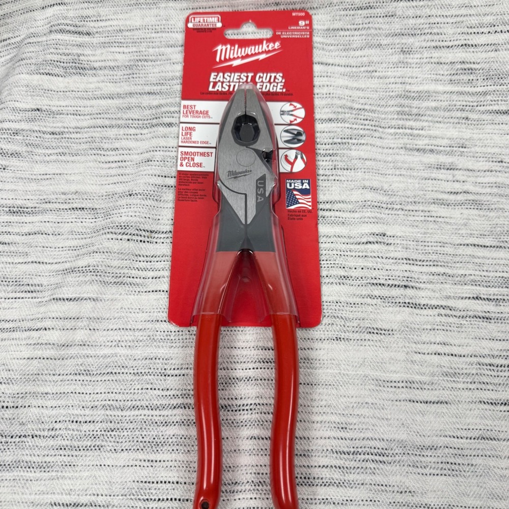 Milwaukee MT500C 9" Lineman's Dipped Grip Pliers w/ Crimper & Bolt Cutter